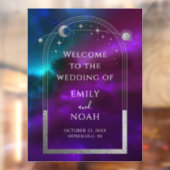 コズミックパープルティール(緑がかった色)サンムーンスターウェルカムサイン ウィンドウサイン (シート2)