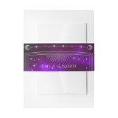 コズミックパープルティール（緑がかった色）サンムーンスターズ結婚ズ 招待状ベリーバンド (正面例)