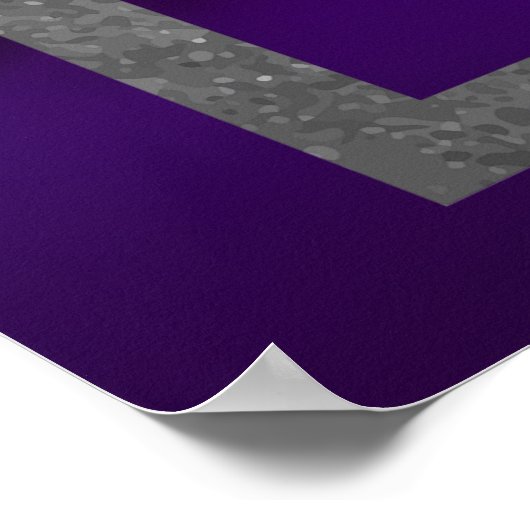 コズミックパープルティール（緑がかった色）シルバーサンムーンスターズ結婚ズ ポスター (角)