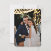 コズミックパープルティール(緑がかった色)シルバー写真結婚神秘的 サンキューカード (裏面)