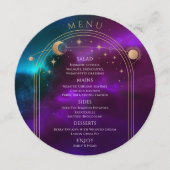 コズミックパープルティール（緑がかった色）金ゴールドサンムーンスターズ結婚ズ メニュー (正面)