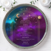 コズミックパープルティール（緑がかった色）金ゴールドサンムーンスターズ結婚ズ メニュー