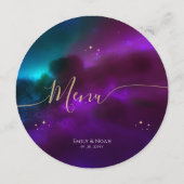 コズミックパープルティール（緑がかった色）金ゴールドサンムーンスターズ結婚ズ メニュー (裏面)