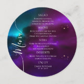 コズミックパープルティール(緑がかった色)金ゴールドサンムーンスターズ結婚ズ メニュー (正面)