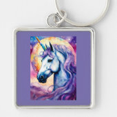 コズミックパープルユニコーンキーチェーン キーホルダー (正面)