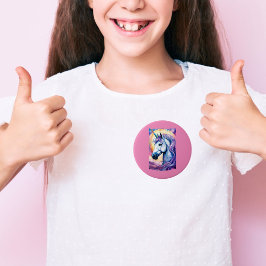 コズミックパープルユニコーンボタン 缶バッジ