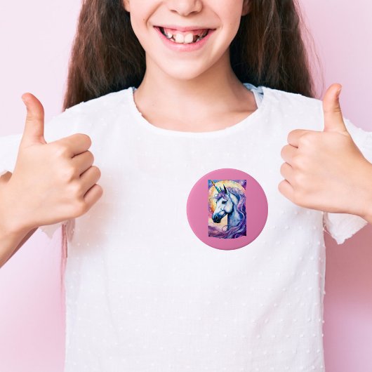 コズミックパープルユニコーンボタン 缶バッジ