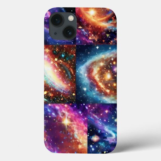 コズミックパープル金ゴールドピンクナイトスカイ銀河系コラージュ Case-Mate iPhoneケース (裏面)