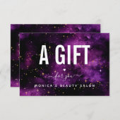 コズミックパープル銀河系ナイト美しいサロンスパーク (正面/裏面)