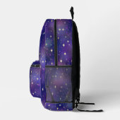 コズミックパープル銀河系星 プリントバックパック (右)