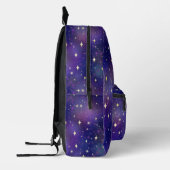 コズミックパープル銀河系星 プリントバックパック (左)