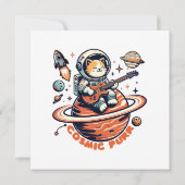 コズミックパー – Astro Guitarist Cat 招待状 (裏面)