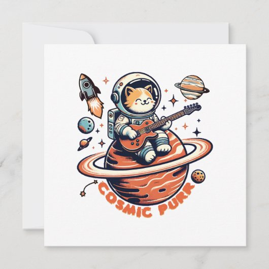 コズミックパー – Astro Guitarist Cat 招待状 (正面)