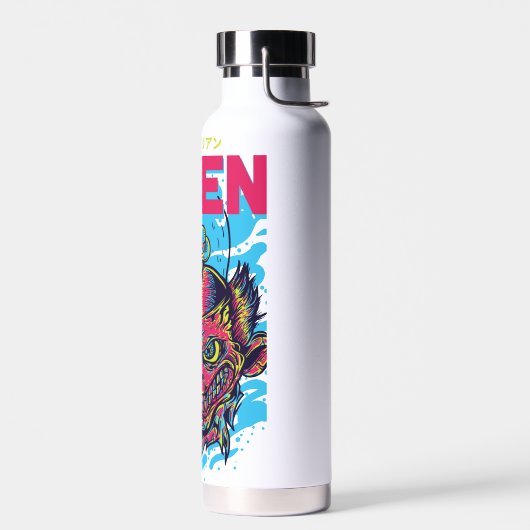 コズミックビジター：エイリアンデザイン ウォーターボトル (左面)