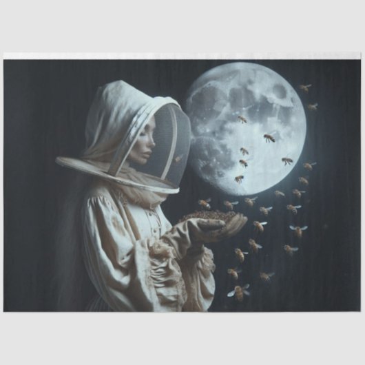 コズミックビーキーパー – シュール宇宙アートデクページ 薄葉紙 (正面)