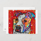 コズミックピットブル – 明カラフルるい – ギフトアイディア ポストカード (正面/裏面)