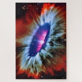 コズミックピンク色の赤い銀河系が爆発的に広がる風景 ジグソーパズル (縦)