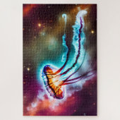 コズミックピンク電気ゼリー魚海景観 ジグソーパズル (縦)