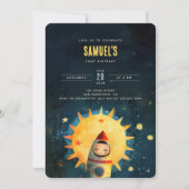 コズミックファースト誕生日ブラスト:宇宙アドベンチャーパーティー 招待状 (裏面)