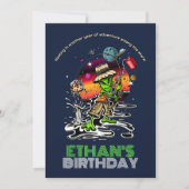 コズミックフィッシャーマン誕生日 招待状 (正面)