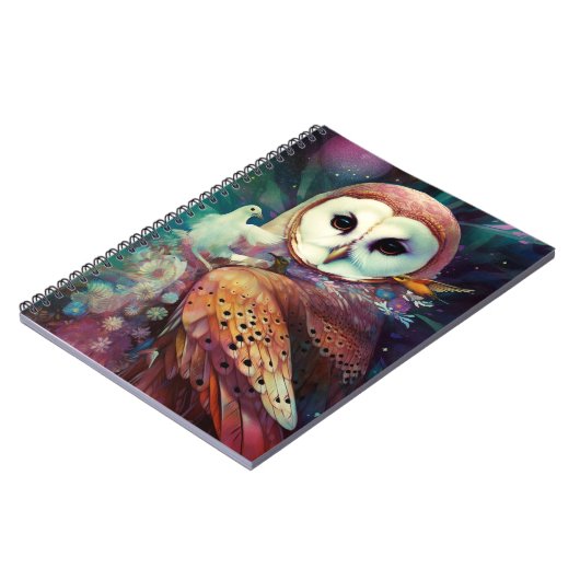 コズミックフクロウファンタジーアート ノートブック (左側)