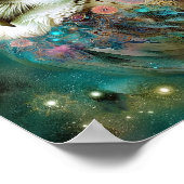 コズミックフクロウファンタジーアート ポスター (角)