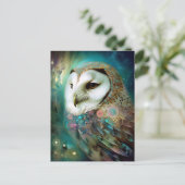 コズミックフクロウファンタジーアート ポストカード (スタンド正面)