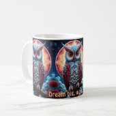 コズミックフクロウ感動的ムグ コーヒーマグカップ (正面左)