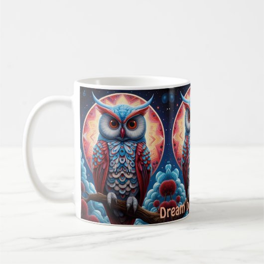 コズミックフクロウ感動的ムグ コーヒーマグカップ (左)