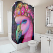 コズミックフラミンゴ・クイーン シャワーカーテン (インサイチュ)