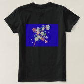 コズミックフラワーアート 銀河星雲 - エーテル Tシャツ (デザイン裏面)