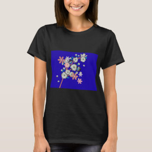 コズミックフラワーアート 銀河星雲 - エーテル Tシャツ