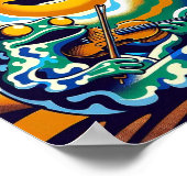 コズミックフロッグミュージシャン：セレサイケデリックネードアート ポスター (角)