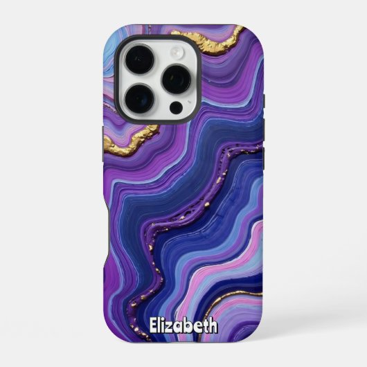コズミックフローの抽象芸術 iPhoneケース (裏面)