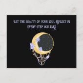 コズミックフローラムーン感動的引用文 ポストカード (正面)