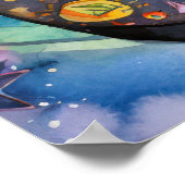 コズミックブラックキャットアートシアルキャット魔法精神 ポスター (角)