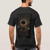 コズミックブラックホール3Dマイクロモザイク Tシャツ (裏面)