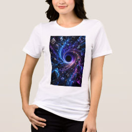 コズミックブラックホール3D レディース トライブレンドＴシャツ
