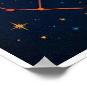 コズミックブラックホール&星座アート – 天空 ポスター (角)