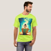 コズミックブリュー:宇宙飛行士のコーヒーの夢 Tシャツ (正面フル)