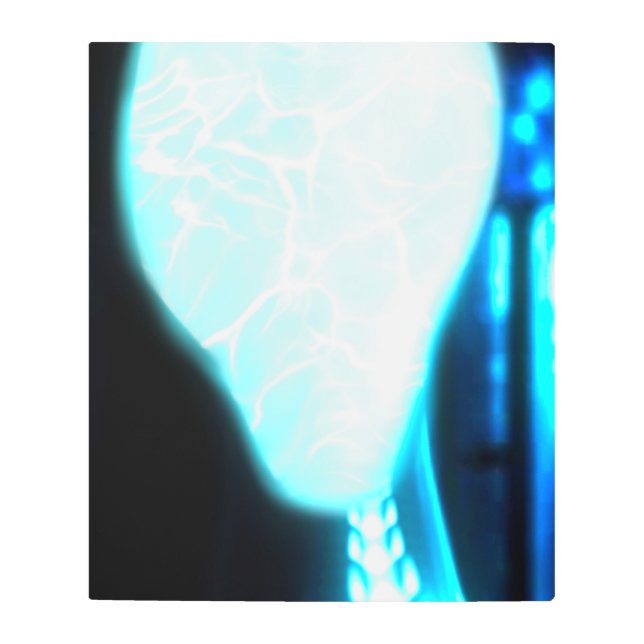 コズミックブルーエーテルエイリアンメタルウォールアート メタルプリント (正面)