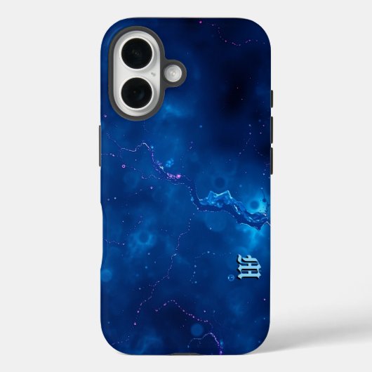 コズミックブルーネブラ抽象芸術 Case-Mate iPhoneケース (裏面)