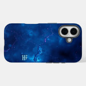 コズミックブルーネブラ抽象芸術 Case-Mate iPhoneケース (裏面 (横))