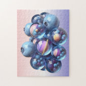 コズミックブルーベリーパステルガラス惑星 –  ジグソーパズル (縦)