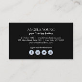 コズミックブルームーンヨガ、ライフコーチ、アストロガー 名刺 (裏面)