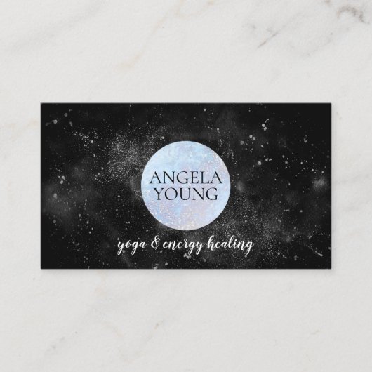 コズミックブルームーンヨガ、ライフコーチ、アストロガー 名刺 (正面)