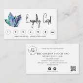 *~*コズミックブルー結晶QRロゴお礼 ロイヤリティカード (正面/裏面)