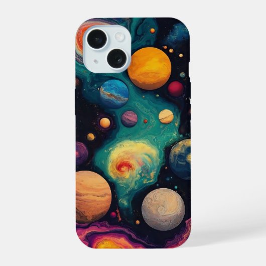 コズミックプラネットフォンケース iPhone 15ケース (裏面)