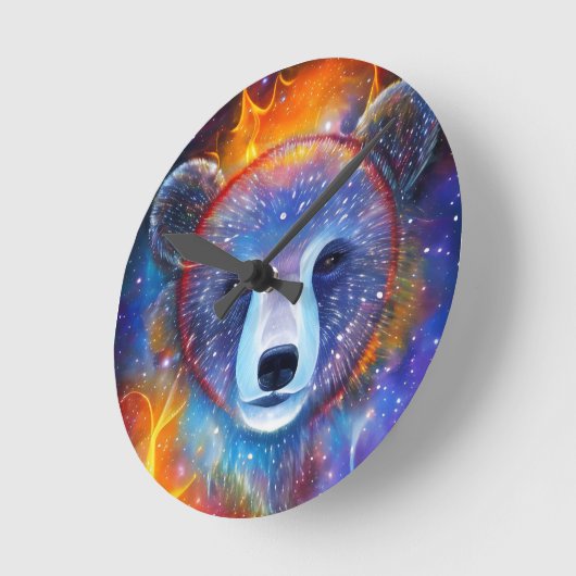 コズミックベア ラウンド壁時計 (傾斜)