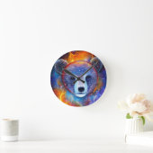 コズミックベア ラウンド壁時計 (ホーム)
